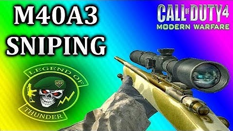 M40A3 Sniping Gameplay in Call of duty 4 Modern Warfare (COD4 M40A3 SNIPING ON FFA)
