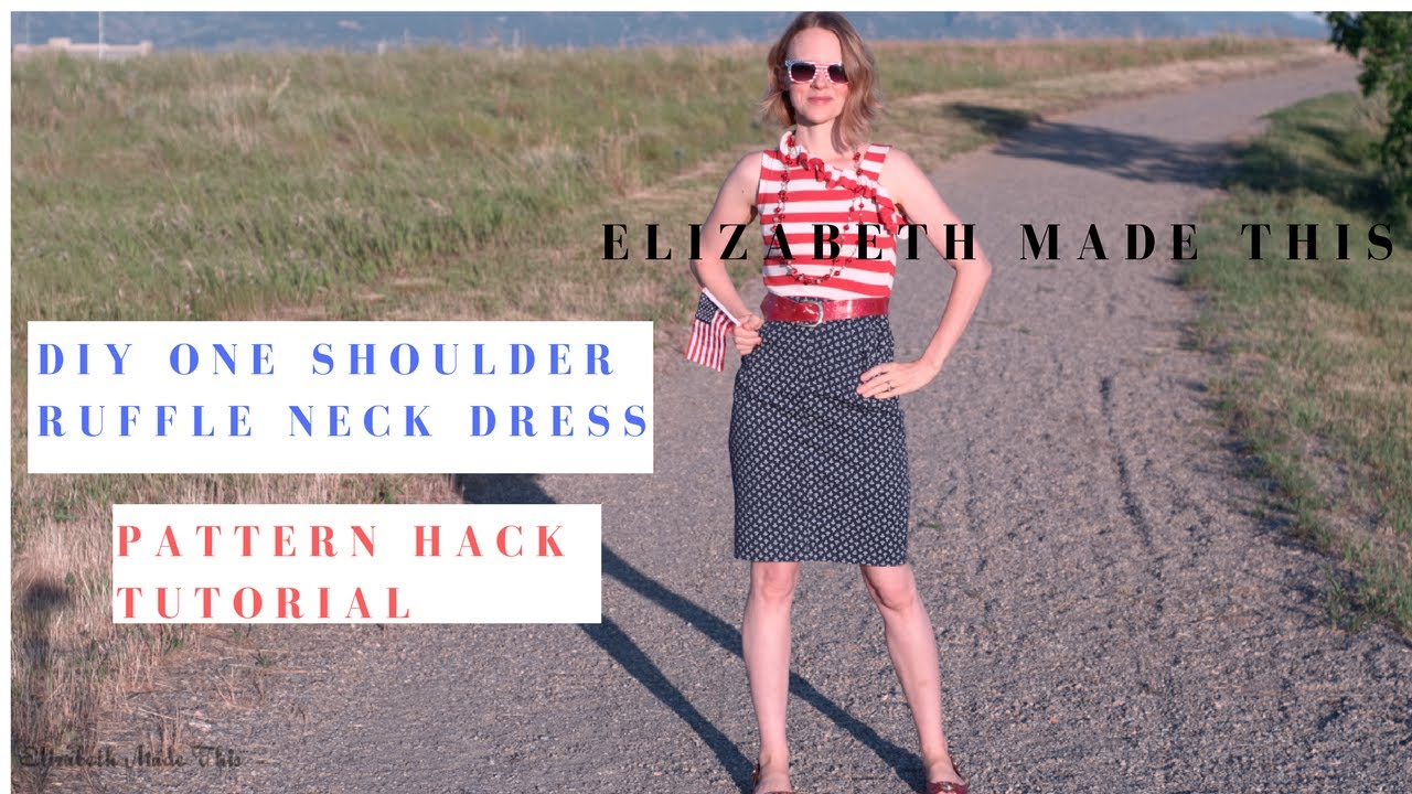 One Shoulder Ruffle Dress Tutorial
