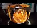 "Autumn Windows".  Fall leaves, resin, Birch Wood bowl, lathe turned...at PocketFullOfSawdust.Etsy