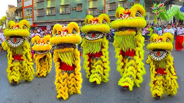 Múa Lân Tết Nguyên Tiêu 2023 diễu hành Lân Sư Rồng đường phố Quận 5