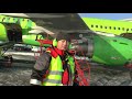 Наземное обслуживание (Ground Handling) ВС А-319 авиакомпании S7 Airlines в аэропорту Домодедово ч.2
