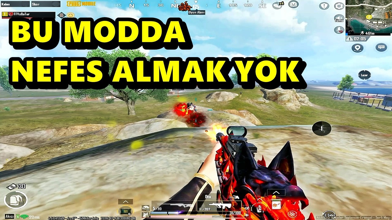 BU MODDA NEFES ALMAK YOK ! MÜTHİŞ MAÇ BATUR GAME SOLO SQUAD PUBG MOBİLE