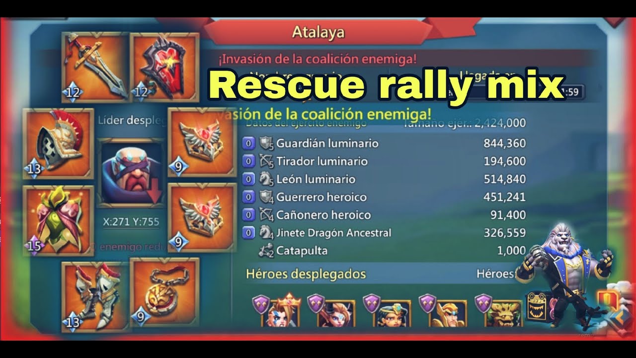 Lords mobile: RALLY TRAP TAKE MIX RALLY TITAN CHAMP..Guild C25 COMING. Shield Bot| .