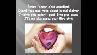 Écrire l'amour ... Étienne Drapeau chords