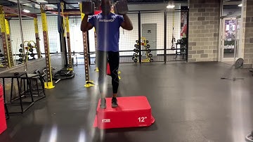 Lateral Step Up to Overhead Press