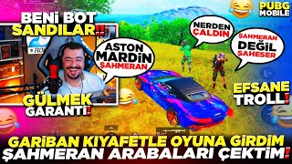 GARİBAN KIYAFETLERLE OYUNA GİRDİM ŞAHESER ARABALARI ÇEKTİM  PUBG MOBİLE TROLL