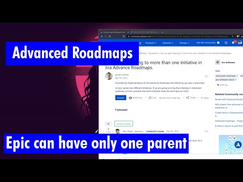 Advanced Roadmaps - Epic can have only one parent