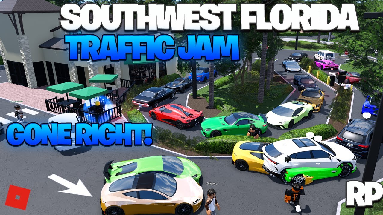 Enorme atasco de tráfico de Starbucks!!  {PR} |  Roblox Suroeste de Florida