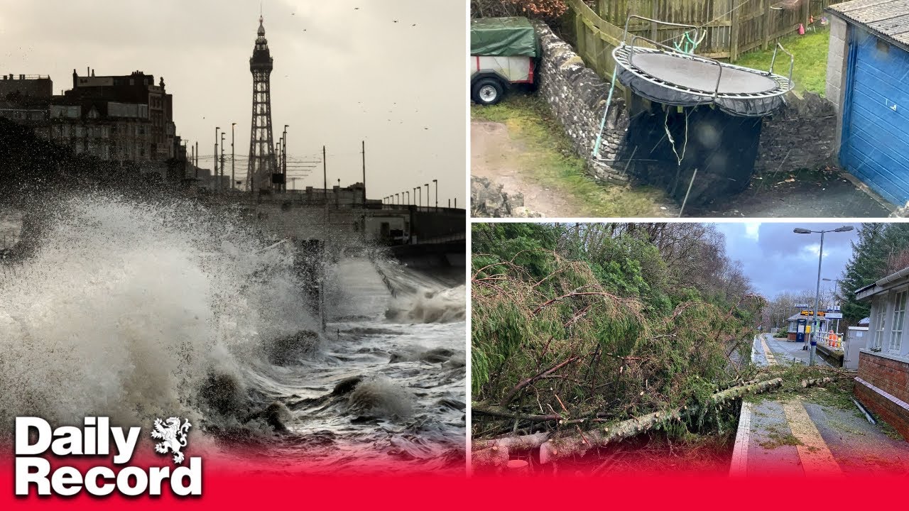 Two dead as Storm Isha brings widespread disruption to UK - YouTube