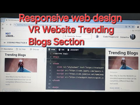 VR Website Trending Blogs Section Coding Practice-8 | CCBP | NXTWAVE | HTML,CSS,BOOTSTRAP |