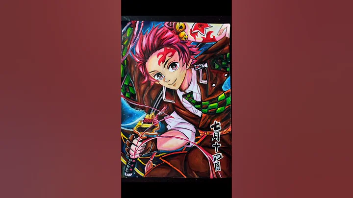 how to draw tanjiro kamado #shorts #trending #anime #animeart  #demonslayer #tanjiro