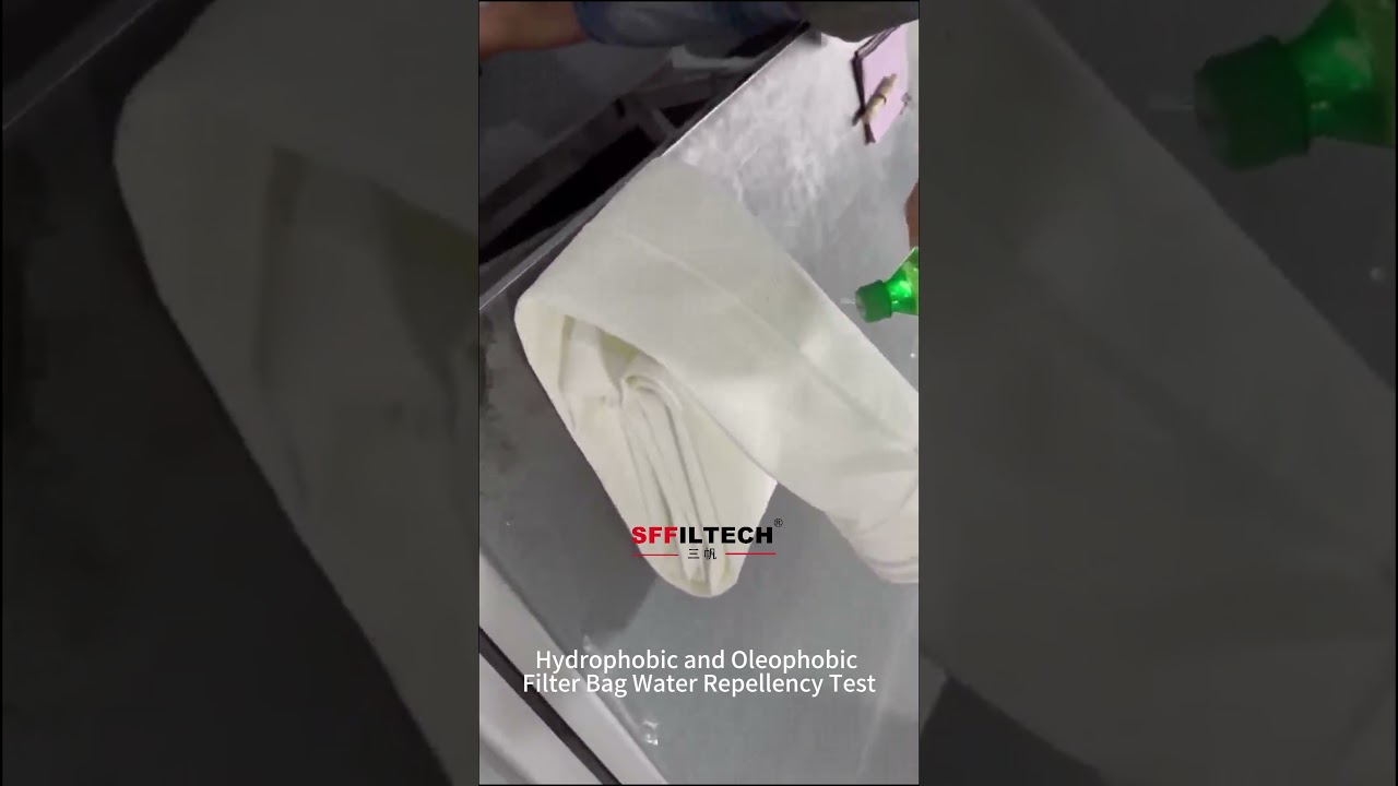 Water Repellency Test of Hydrophobic & Oleophobic Filter Bags 
