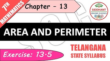EXERCISE 13.5 | TS-CLASS 7TH-MATHS-CHAPTER 13-AREA AND PERIMETER||