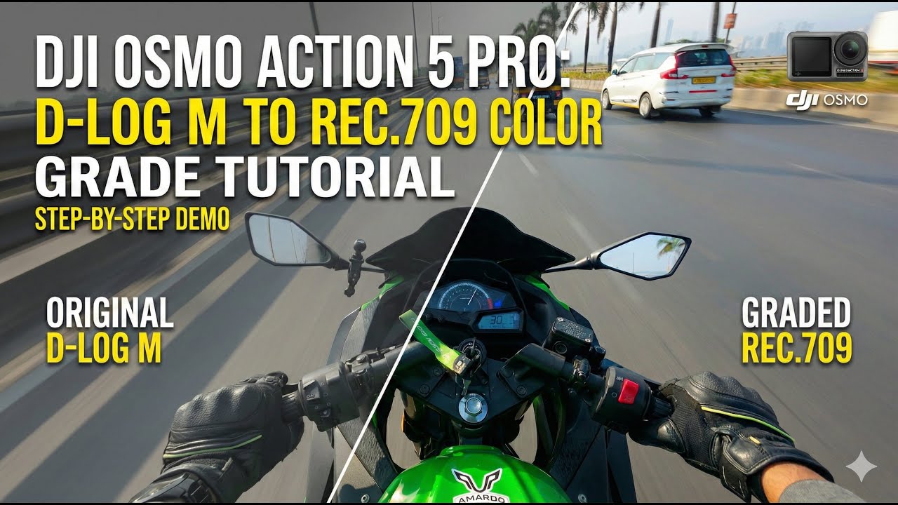 How to Convert DJI D-Log M to Rec.709 | Match Osmo Action to Any Camera