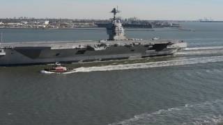 Future USS Gerald R. Ford Underway for Builder's Sea Trials