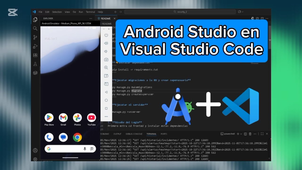 Como ejecutar el emulador de Android Studio en Visual Studio Code ...
