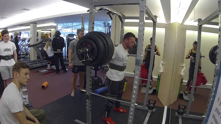Shane Jerman Squat 220kg x11 @80kg. Passes out mid...