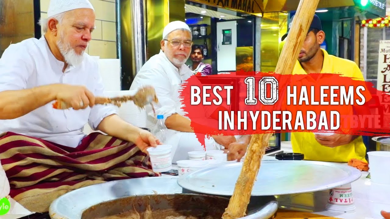 BEST 10 HALEEMS IN HYDERABAD | HALEEM HUNGAMA | Indian Street Food | Street Byte