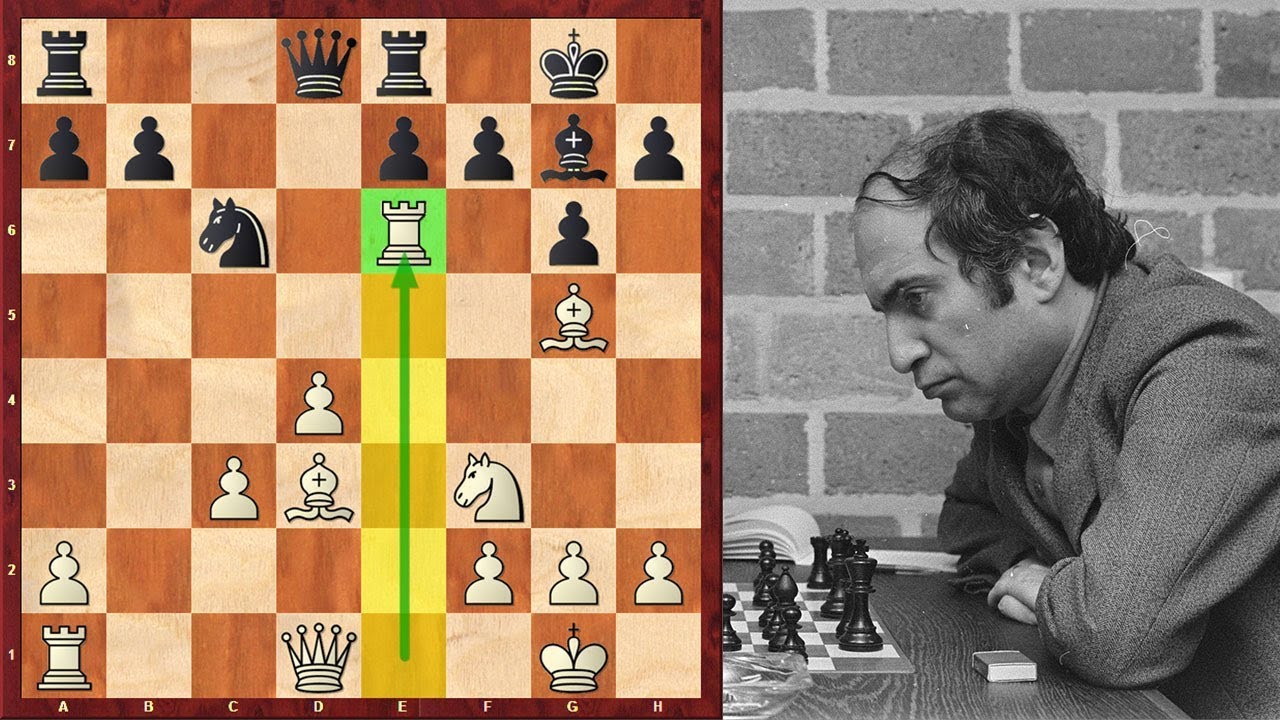 Совершенно безумная жертва двух ладей от Михаила Таля