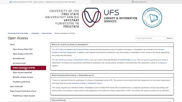 How to submit your thesis or dissertation online for KovsieScholar