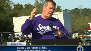 10/04/14 Mayor Dean Cuts Ribbon at New Bells Bend Mountain Bike Trail