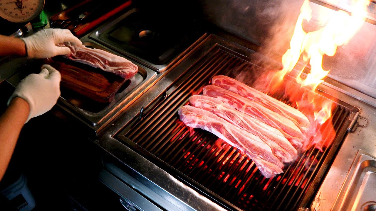 Корейский ресторан со свининой на гриле, где ежегодно едят 5 миллионов человек, Korean BBQ Master