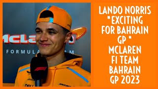LANDO NORRIS POST FREE PRACTICE INTERVIEW BAHRAIN GP 2023
