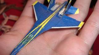 Blue Angel Micro Paper Airplane That Can Actually Fly