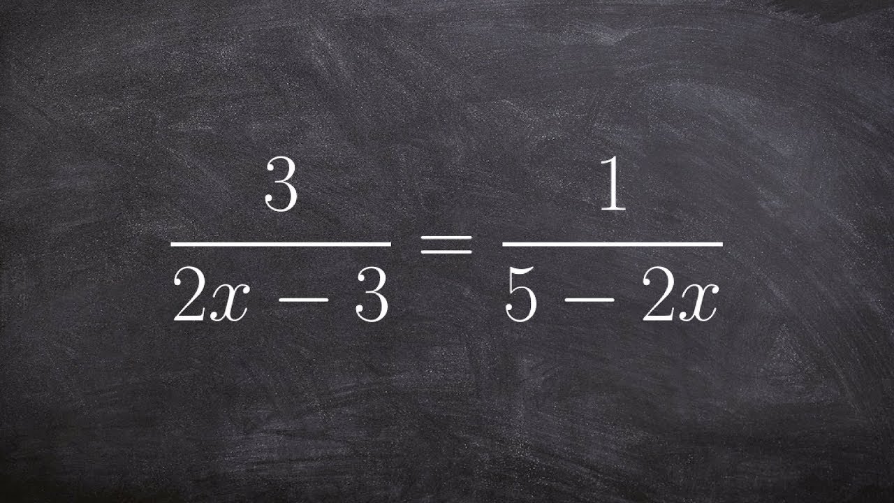 Solving a rational equation by multiplying by the LCD - YouTube