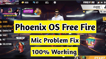 Phoenix OS Free Fire Mic Problem Fix