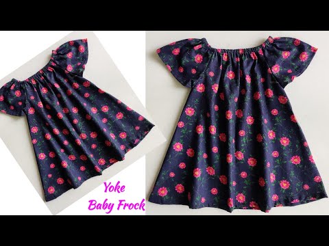 Very Easy Yoke Baby Frock Cutting and stitching Step by step | Yoke Baby Frock Cutting and stitching