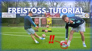 TOPSPIN FREE KICK TUTORIAL!💫⚽️ | I'll explain my shooting technique! (ANYONE can do it!!)