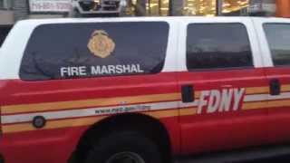 RARE Catch of FDNY Fire Marshal Car On Scene of a 5 Alarm Fire