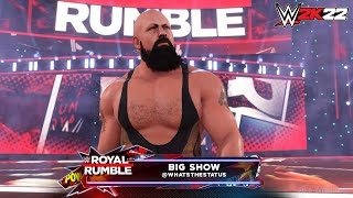Can "The Big Show" WIN the Royal Rumble from the #1 spot? | WWE 2K22 | 4K