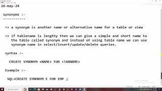 Session 49 Synonyms Sequences 20240516 090802