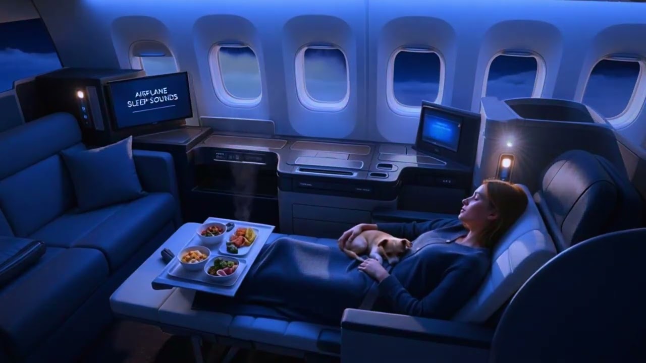 ✈️ Airplane Cabin Ambience | White Noise for Peaceful Deep Sleep