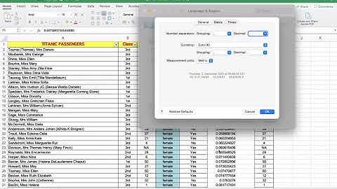 Commas to Decimals on a Mac
