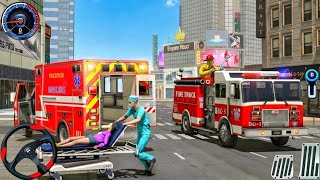 새로운 소방관 시뮬레이터 3D 게임 - 911US 긴급 소방차 운전 3D - 안드로이드 게임플레이 screenshot 3