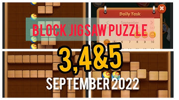 Block Jigsaw Puzzle daily task today/solved/3,4&5 September 2022 clearboard, collectballs