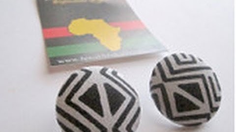 DIY FABRIC COVERED BUTTON EARRINGS IN 2 MINUTES