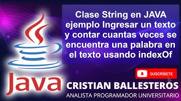 Clase String en JAVA Ingresar un texto y contar cuantas veces se encuentra una palabra con indexOf