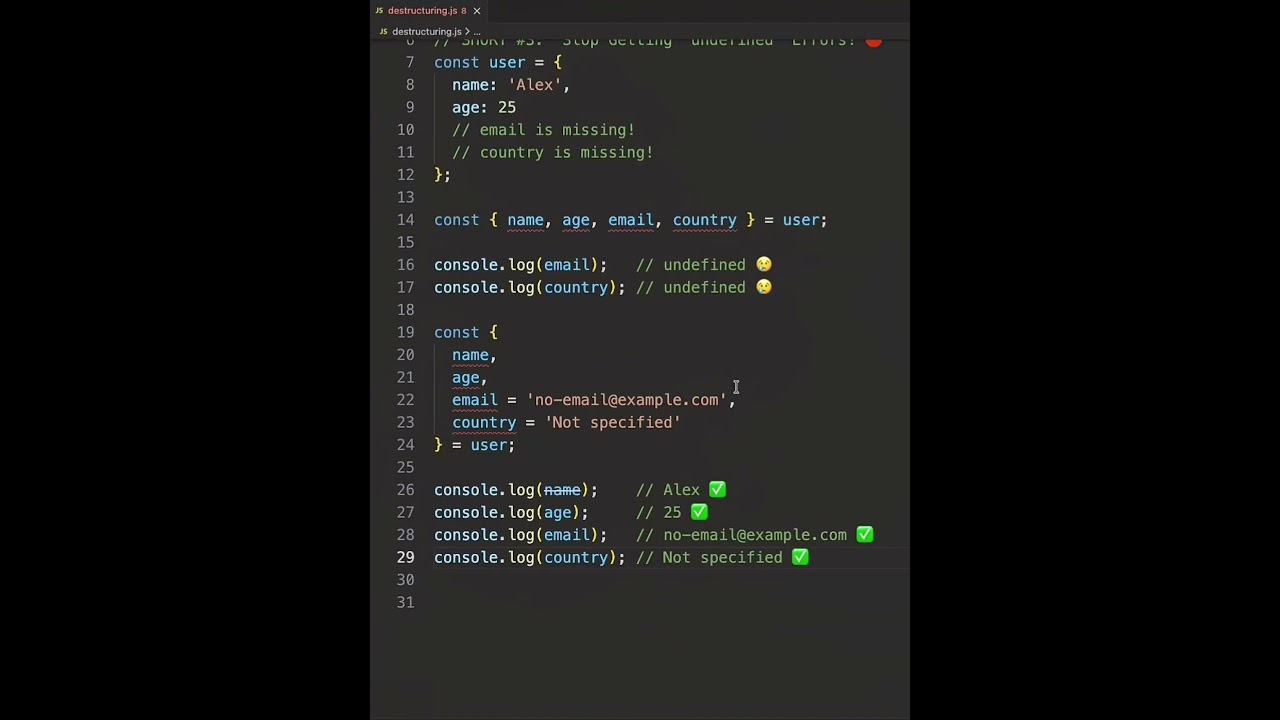 Stop Getting 'undefined' Errors 