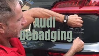 Audi debadging: Removing the car emblems off Audi Quattro