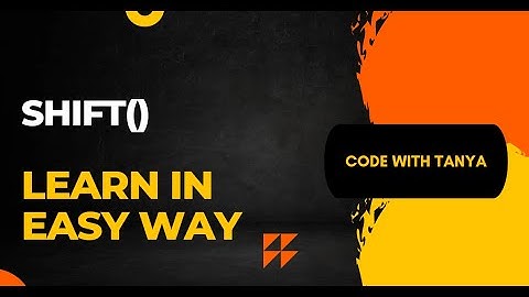 Shift() method in Array | How to Remove  First Element from an Array | JavaScript Interview Question