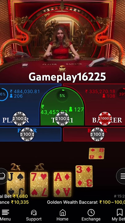 Good win with a Pair of 4’S #casino #baccarat #speedbaccarat #money #1xbet #lucky #winning #classic