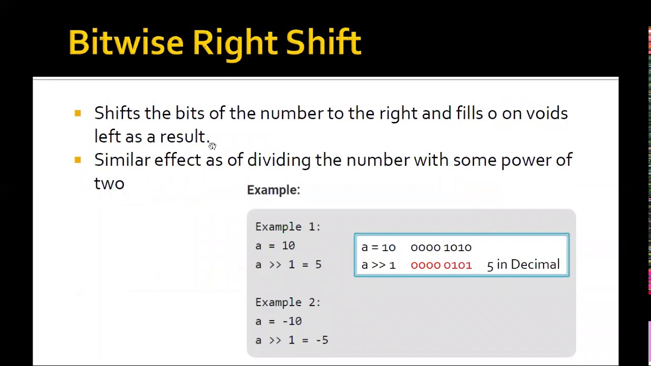 Bitwise Operators In Python YouTube Bitwise Operators In Python YouTube