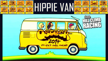 Hill Climb Racing 1 - Hippie Van Fully Upgraded Gameplay 2017