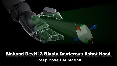 DexH13 Biohand with Palm Camera | Grasp Pose Estimation & Object Recognition Using AI Vision