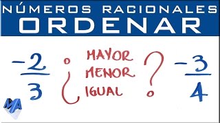 Orden de números racionales | Fracciones negativas