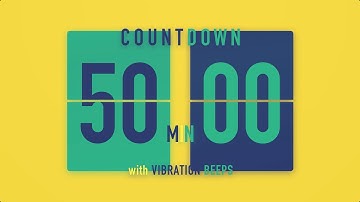 50 Minutes Flip Clock Timer / With Vibration Beeps ⚡️